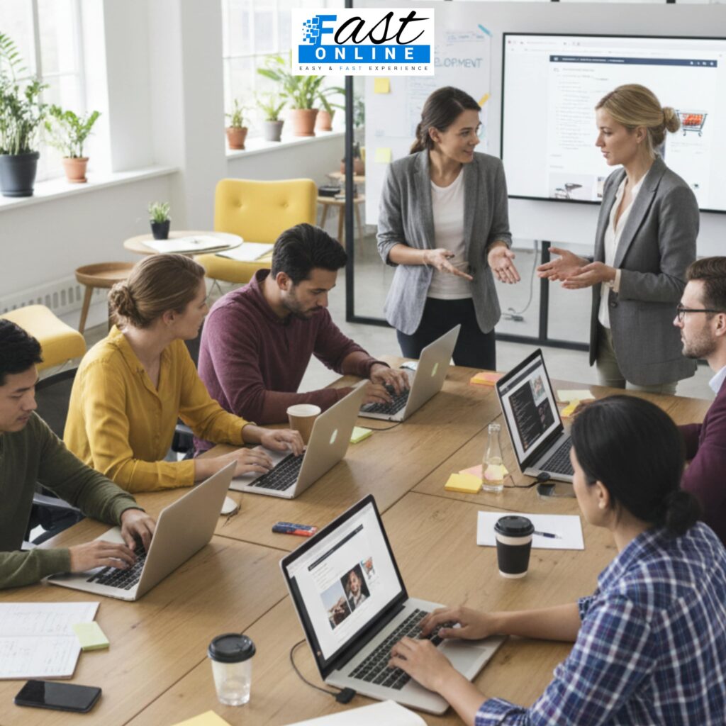 7 Web Developer Sitting At Table in Company of New York City